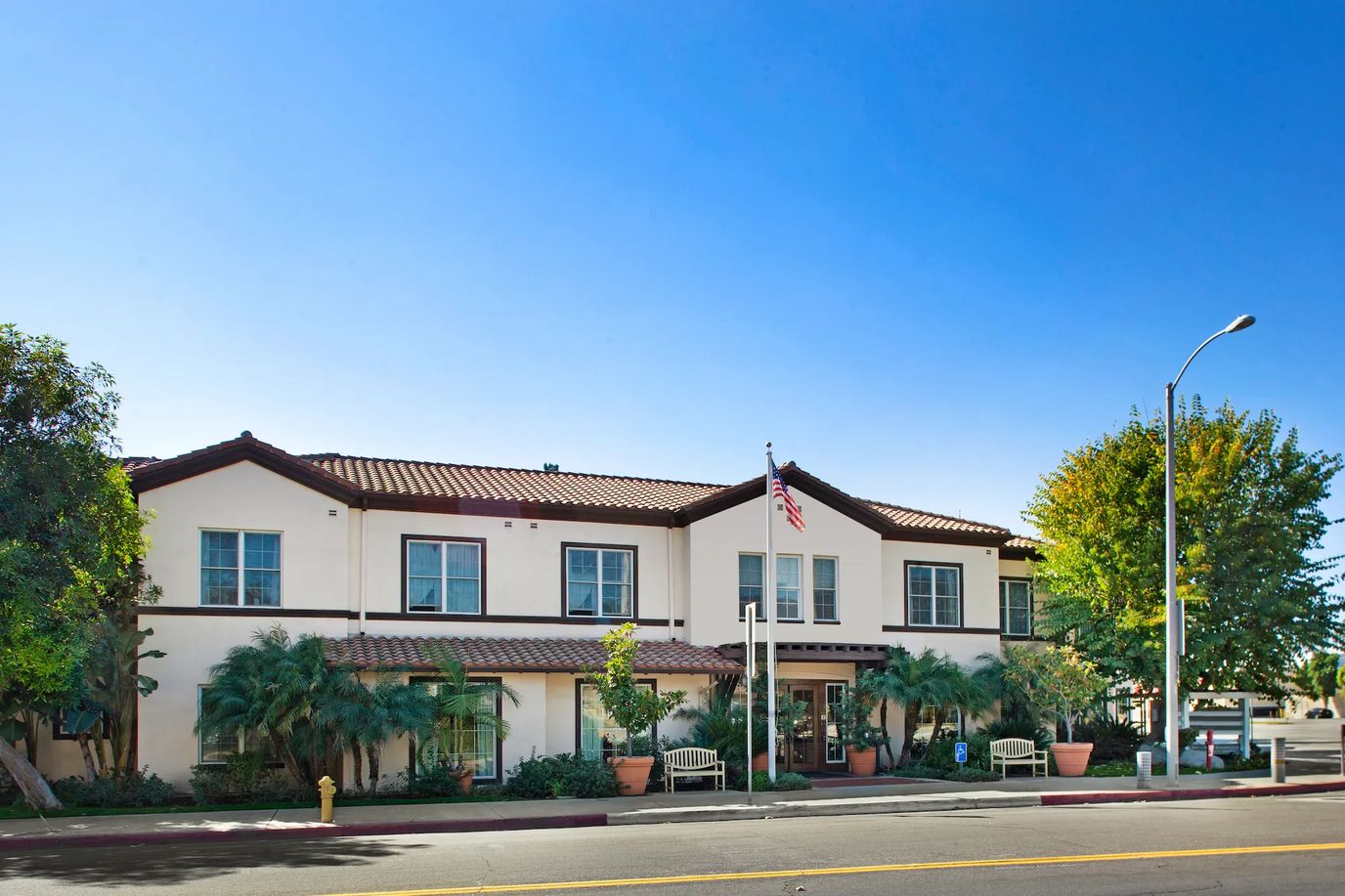 Exterior view of a senior living facility