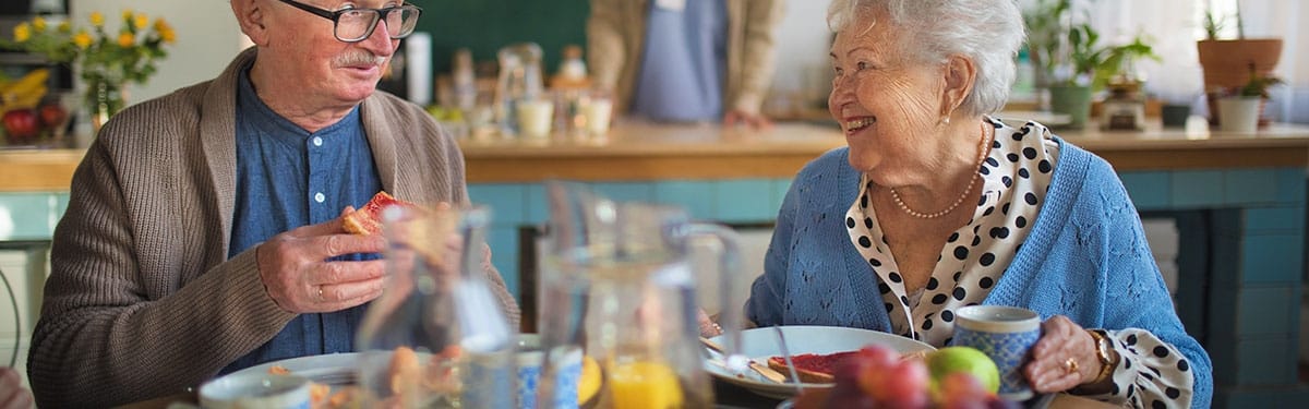 Mountainside of Warm Springs, assisted living in Warm Springs, GA — Seniors enjoying a meal together in a dining area