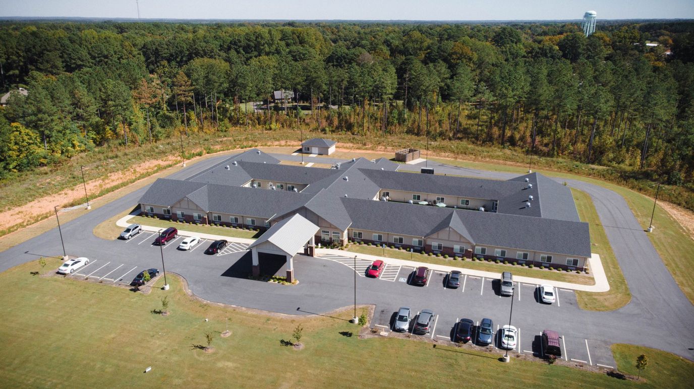 Aerial view of The Landings of Lake Gaston facility