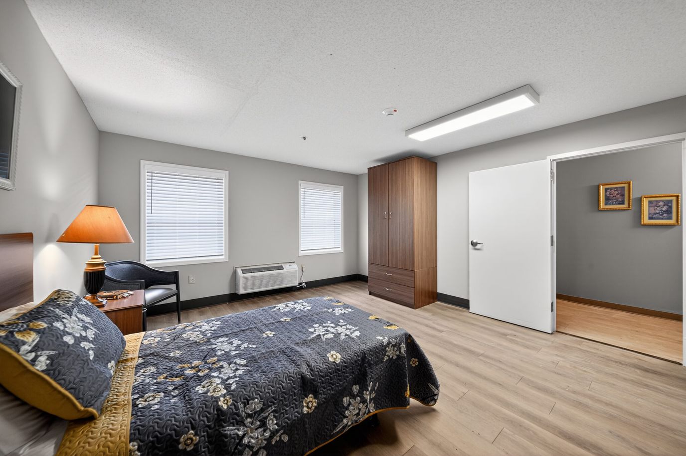 Private resident room with modern furnishings