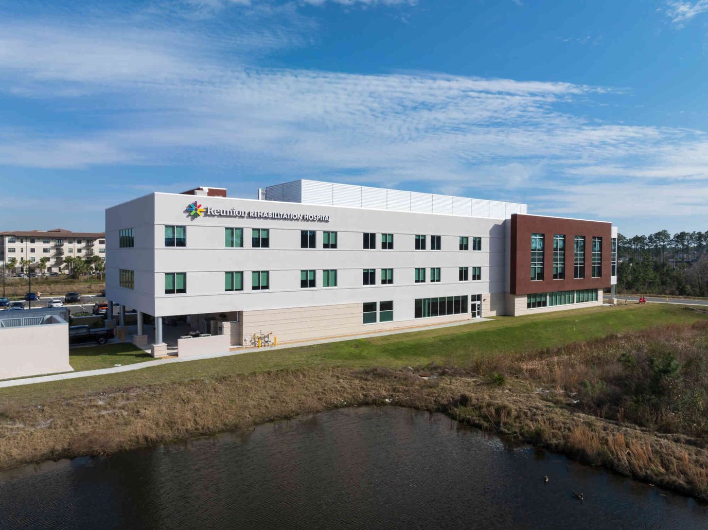 Exterior view of Reunion Rehabilitation Hospital Denver.