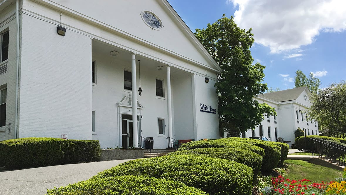Exterior view of White House Healthcare and Rehabilitation Center