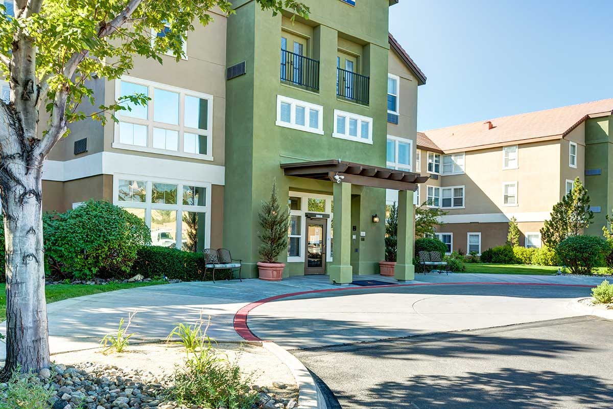 Exterior view of the assisted living facility entrance