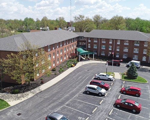 Aerial view of the Lochhaven facility exterior