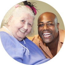 Reedwood Post Acute, Nursing Home in Portland, OR — Smiling senior woman and caregiver enjoying time together