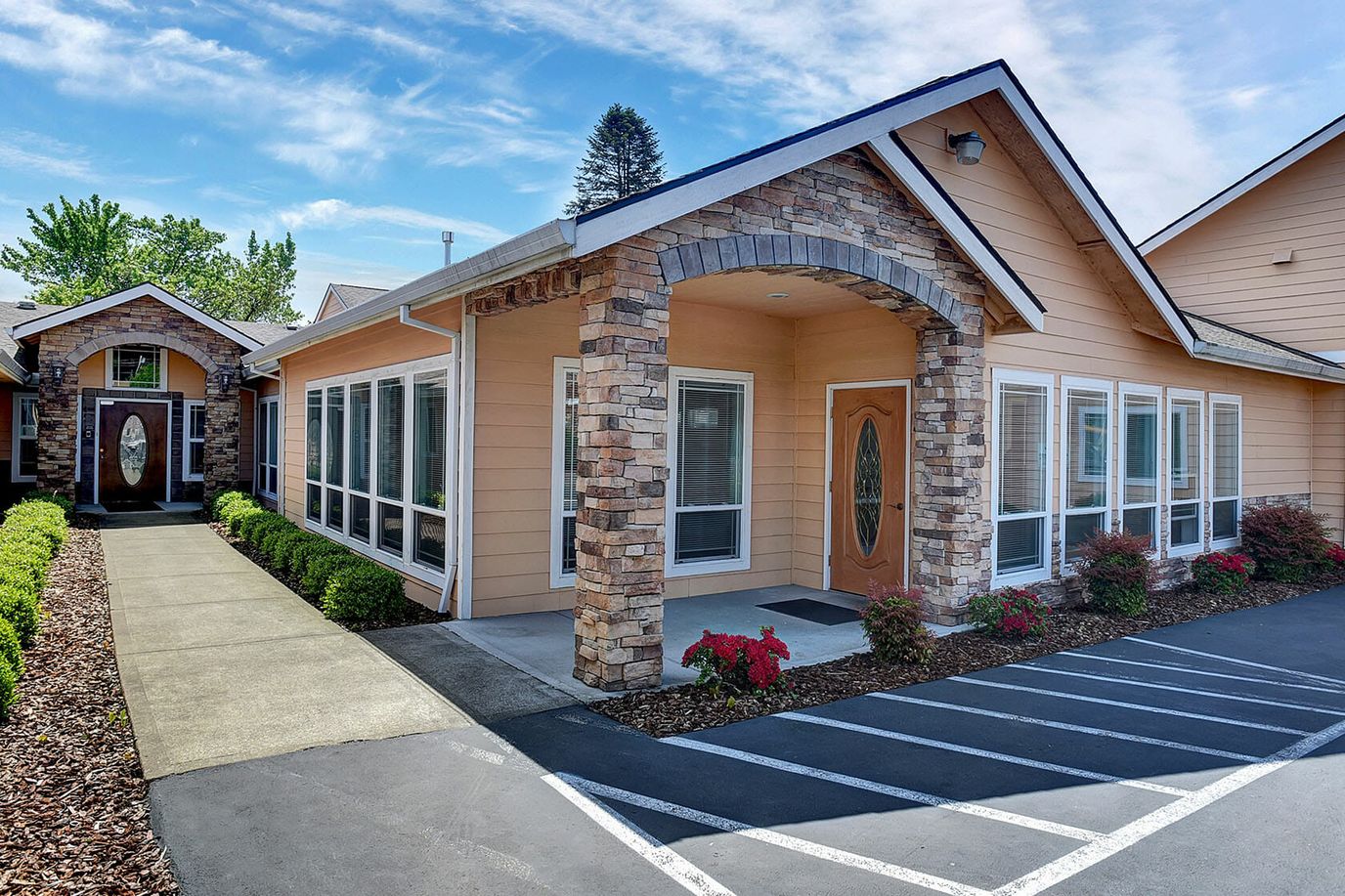Exterior view of a residential care facility