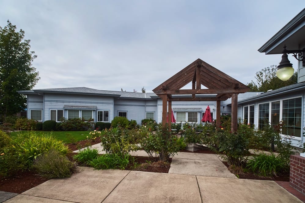 Garden area with seating and landscaping