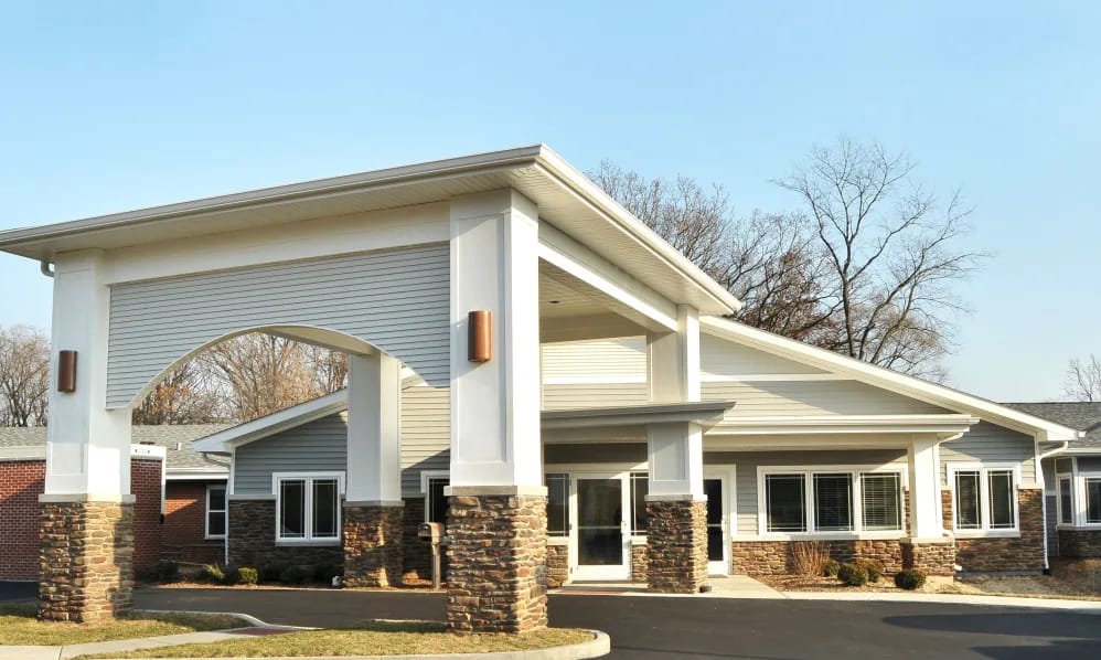 Exterior view of Fair Oaks Health Care Center entrance