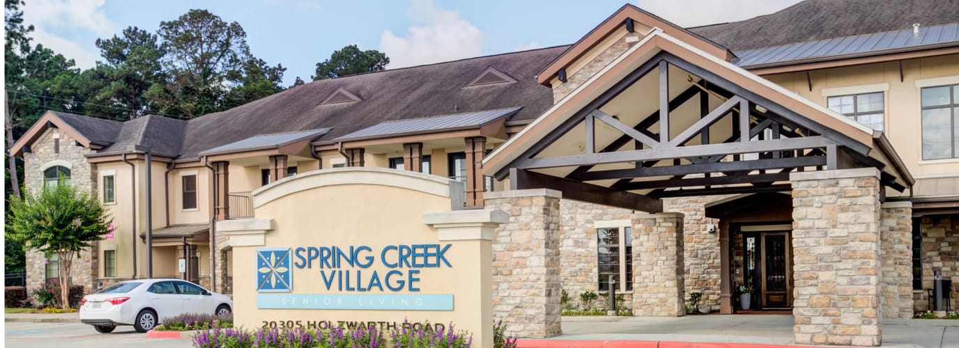 Exterior view of Spring Creek Village assisted living facility