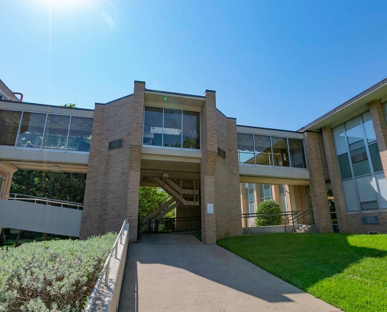 Exterior view of a senior living facility entrance