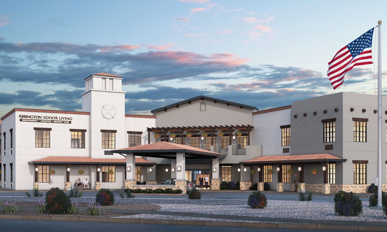 Exterior view of Abbington Senior Living facility