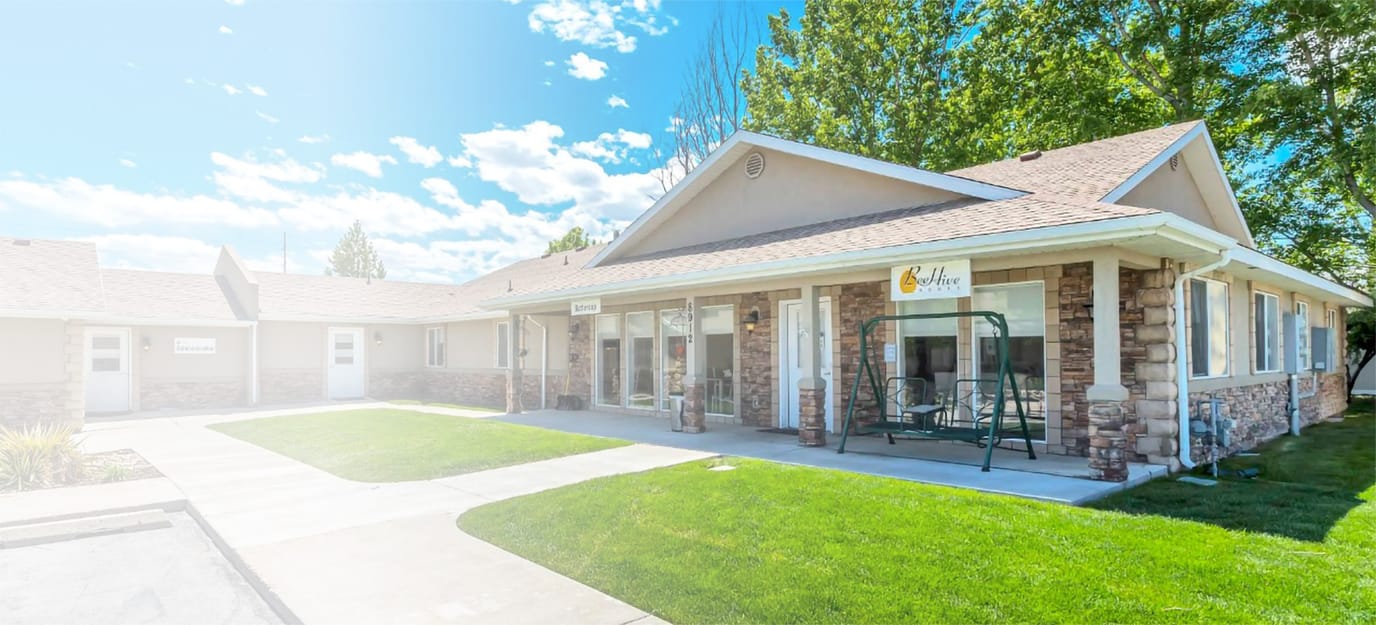 Exterior view of Beehive Homes facility in West Jordan