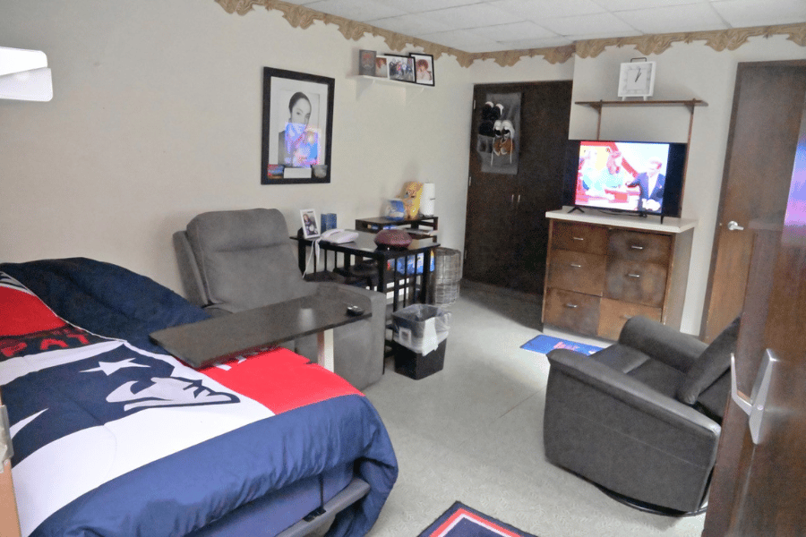 Cozy private resident room with personal touches