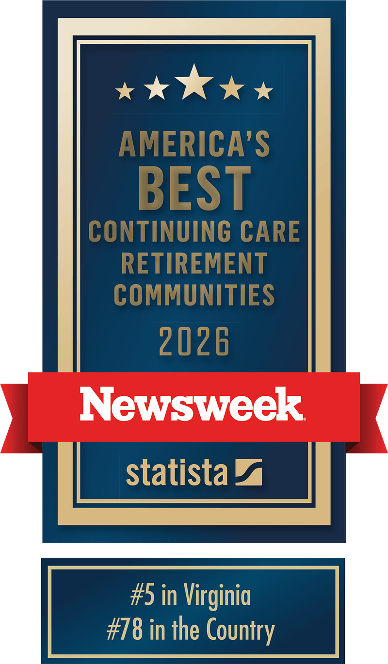Westminster Canterbury of Lynchburg, Nursing Home in Lynchburg, VA — Award plaque for best continuing care retirement communities