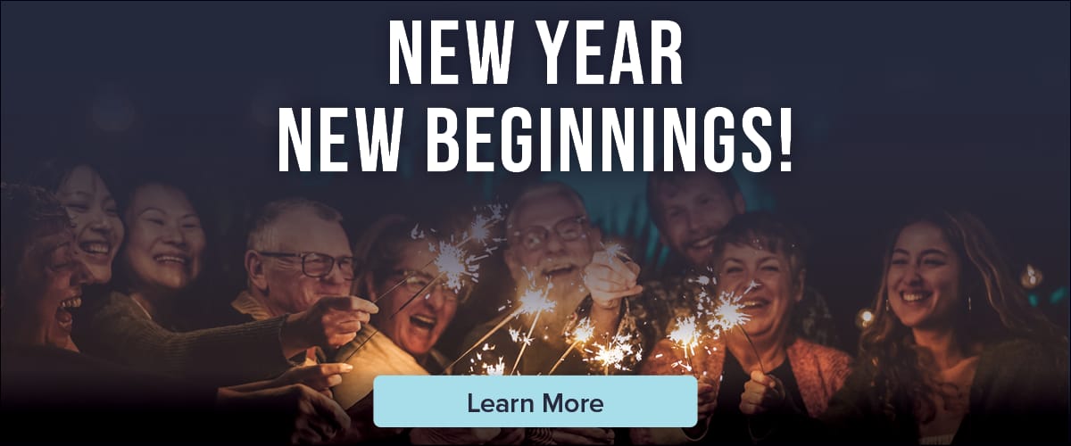 Discovery Village at the West End, assisted living in Richmond, VA — Celebration of New Year with sparklers and smiling residents