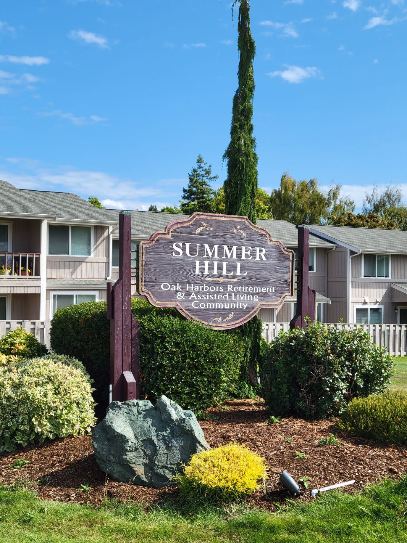 Exterior sign of Summer Hill Assisted Living community