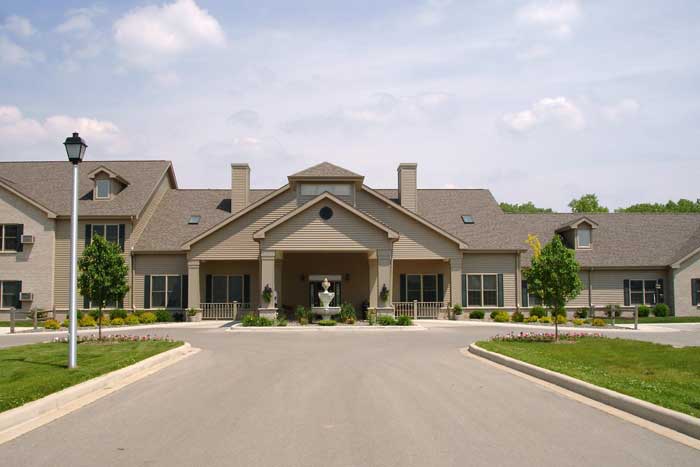 Exterior view of Woodlands Senior Park entrance
