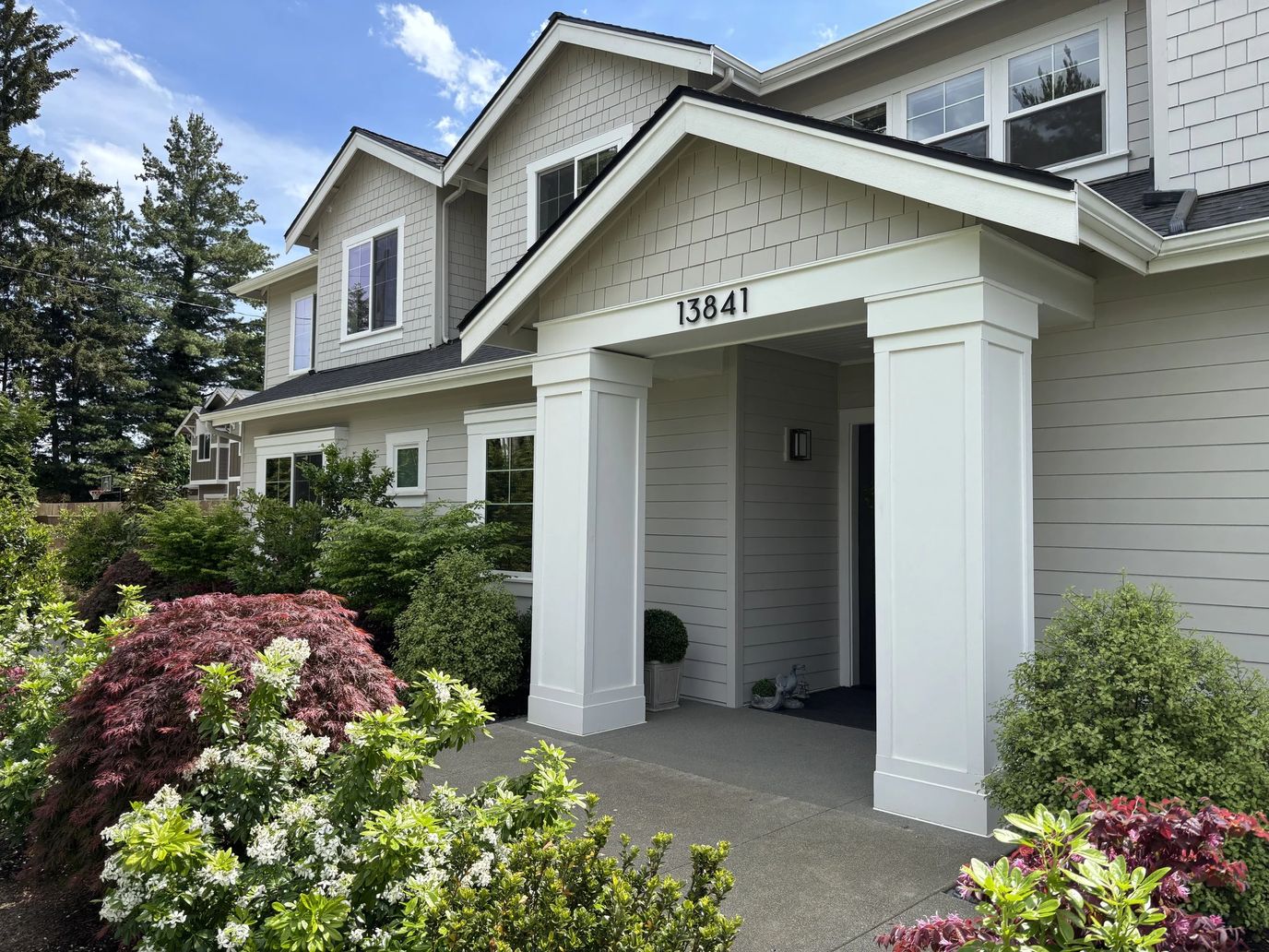 Exterior view of Bellevue Senior Care building entrance.