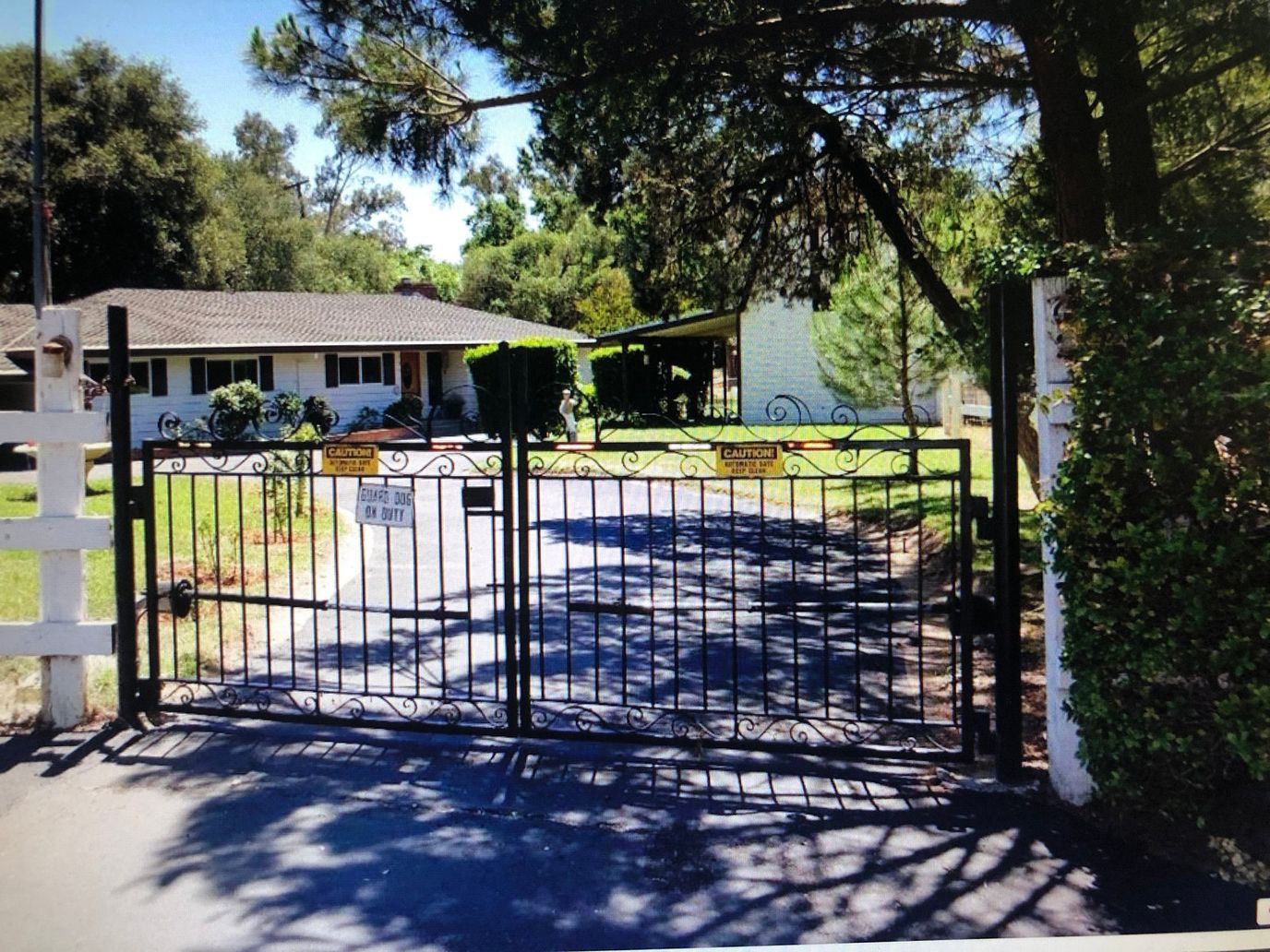 Entrance gate of Kentfield Estates Ranch