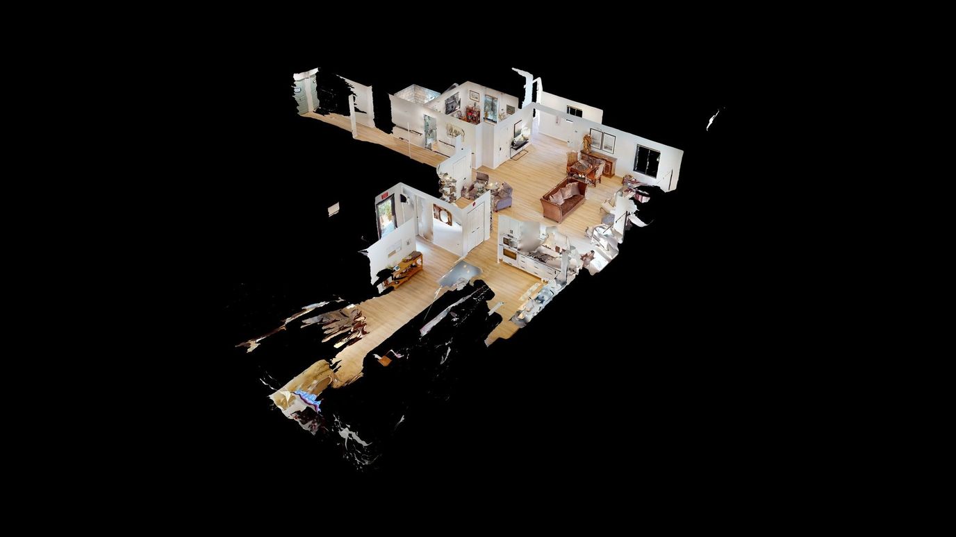 3D view of the common area in Heritage Oaks Assisted Living Residence