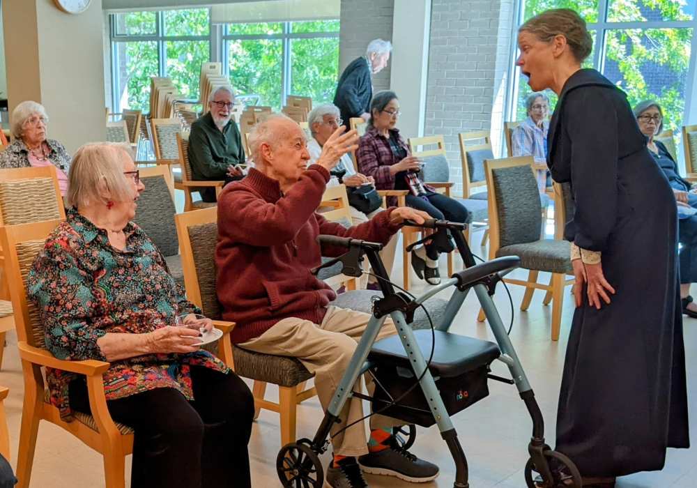 Residents interacting during an activity session.