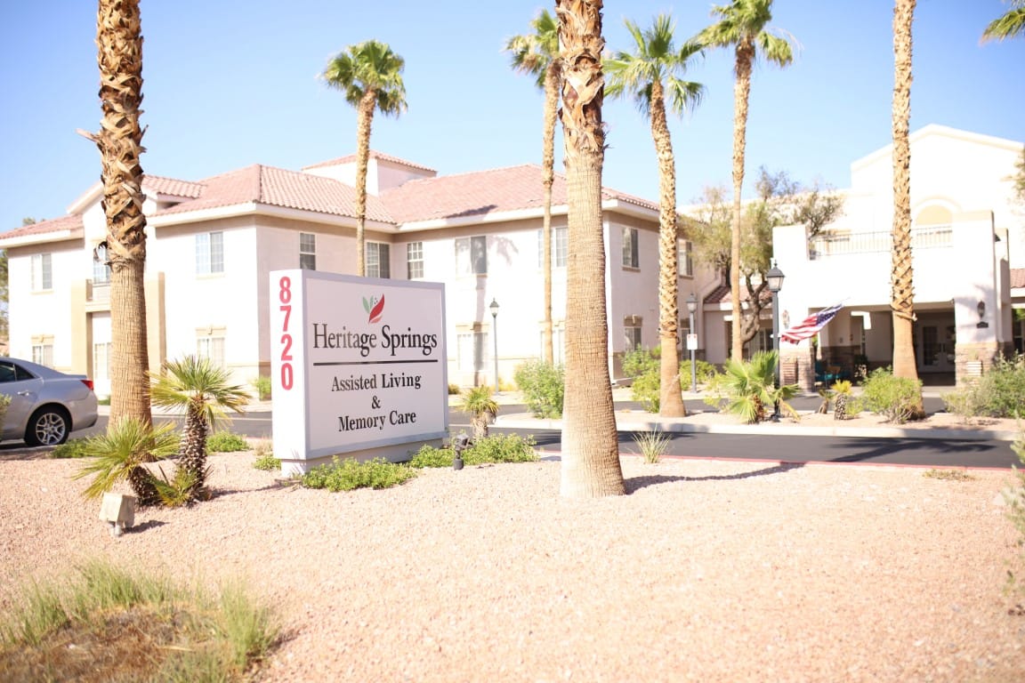 Sign for Heritage Springs Assisted Living and Memory Care