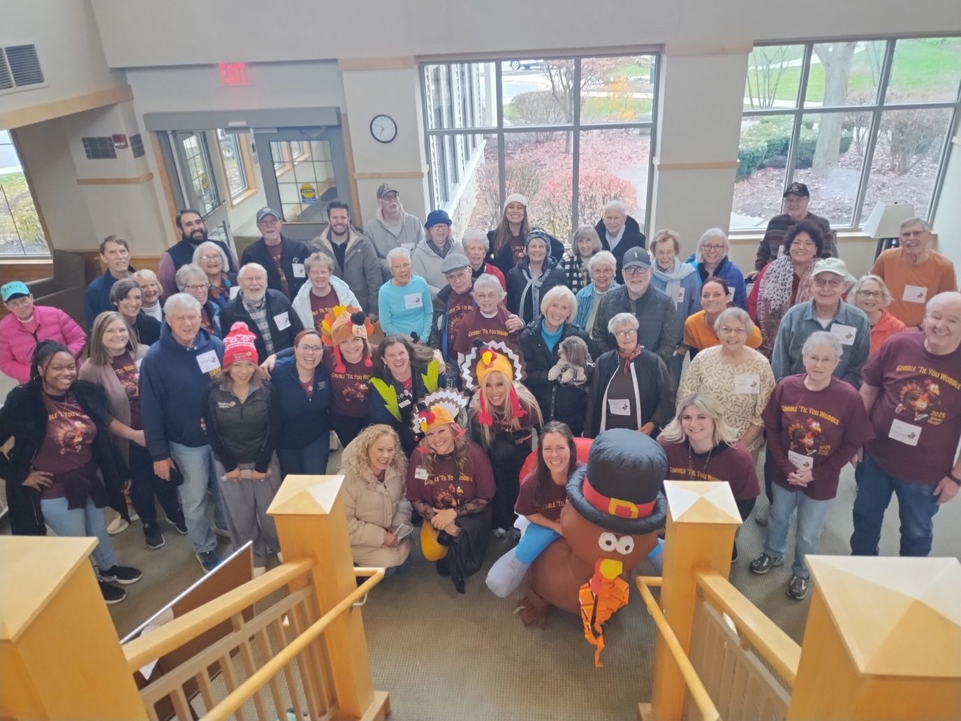 Residents and staff gathered for a community event
