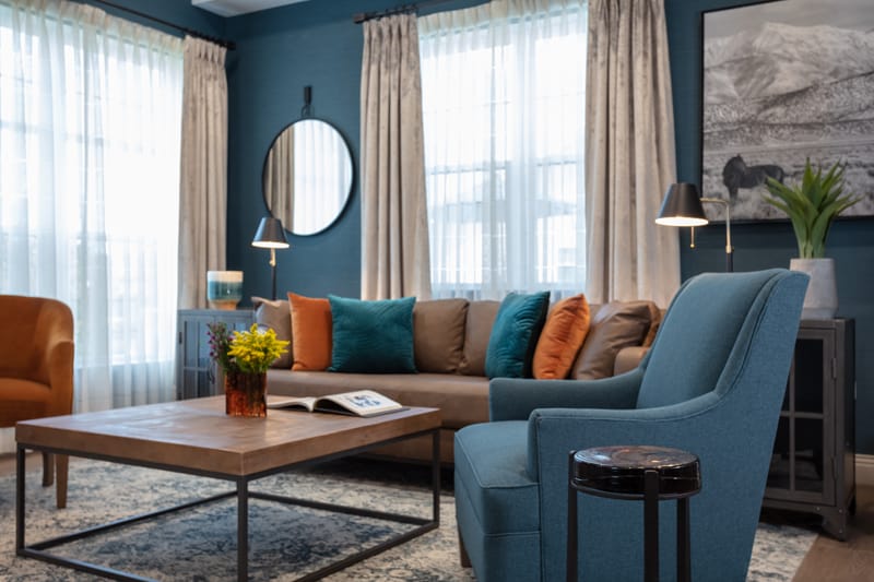 Comfortable living room space with modern decor