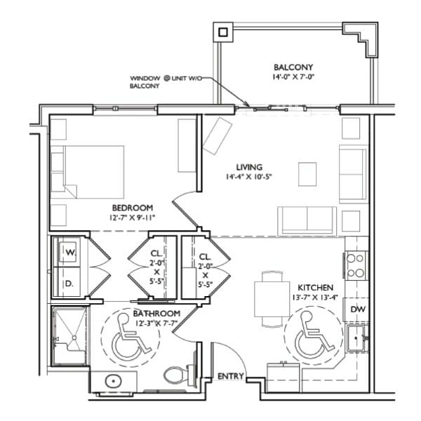 Architectural floor plan with labeled dimensions