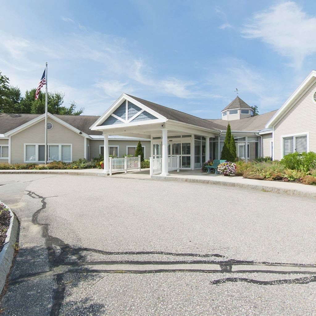 Front entrance of Heritage Heights senior living facility