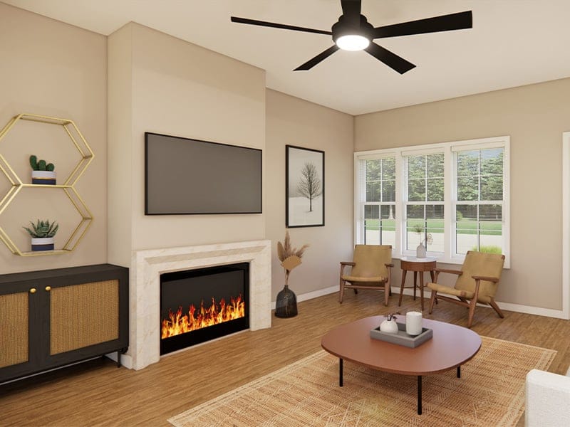 Interior living area with modern furnishings