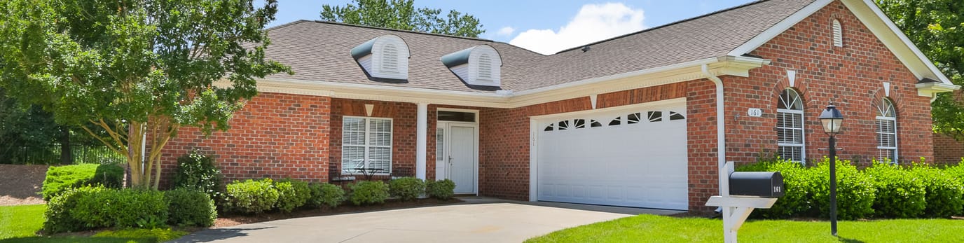 Exterior view of a residential facility with brick facade