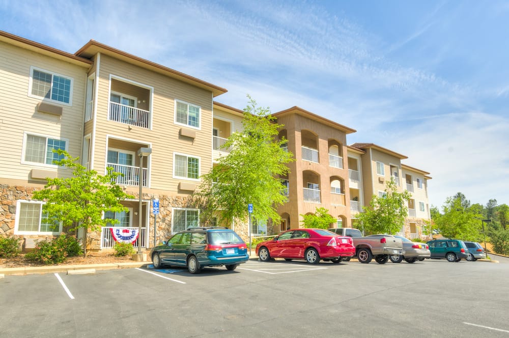 Exterior view of the Milestone Senior Living building