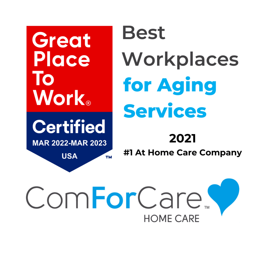 Company logo and award badge