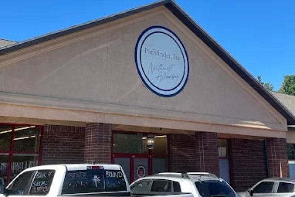 Facility logo on a building exterior
