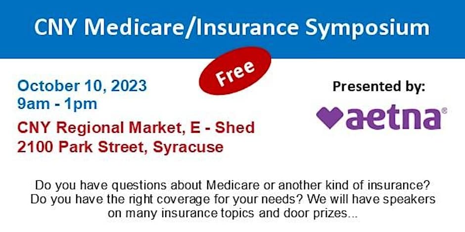 Promotional flyer for Medicare/Insurance symposium