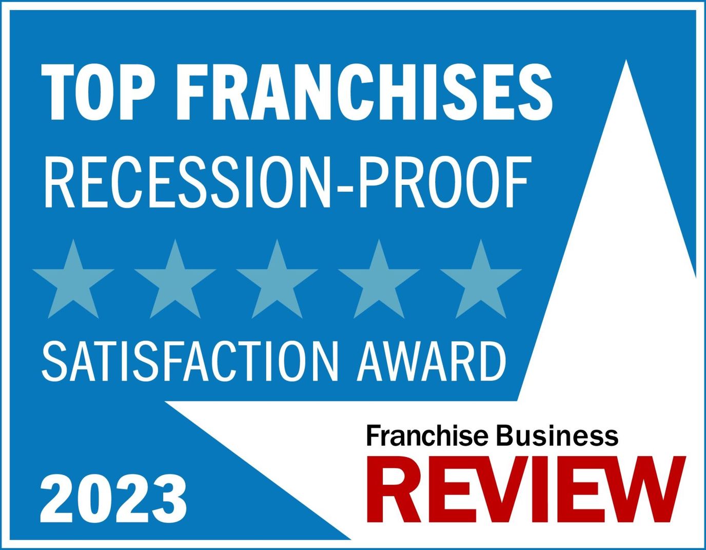 Award badge for satisfaction and franchise ranking