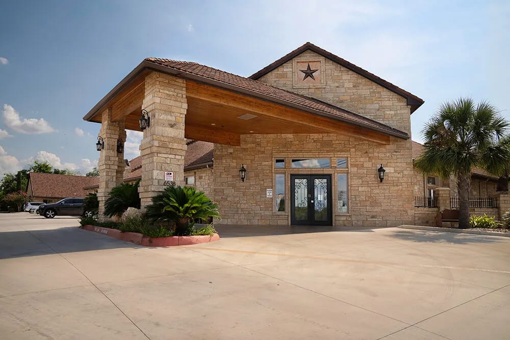 Exterior view of the Heritage Creek facility entrance