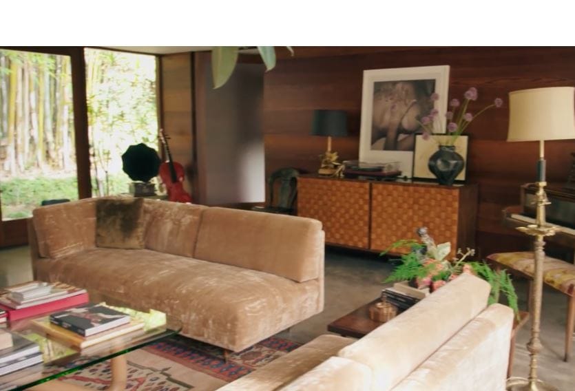 Spacious living room with comfortable sofas and decor