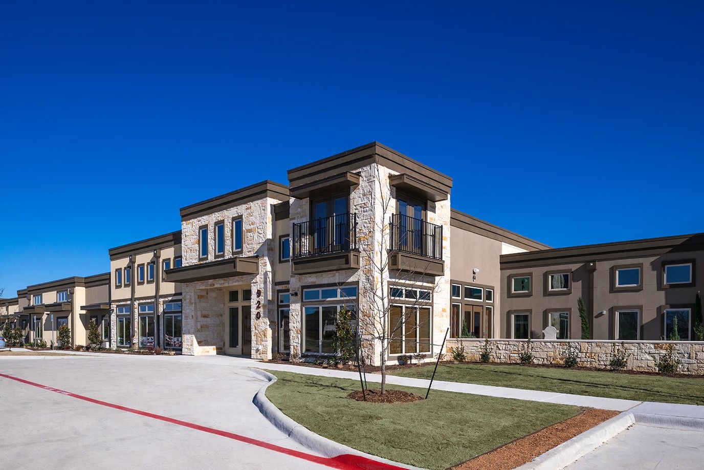 Exterior view of a senior living facility
