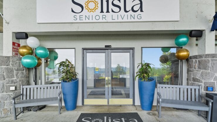 Entrance of Solista Senior Living facility