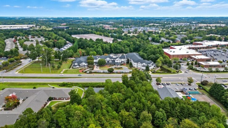 Aerial view of Solista High Point community and surrounding area.