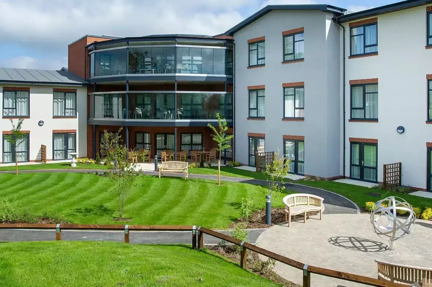 Exterior view of Chawley Grove with landscaped garden