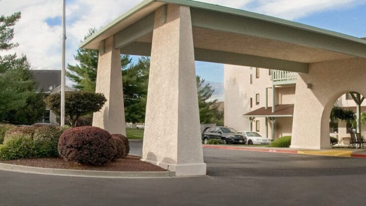 Entrance area of a nursing home facility