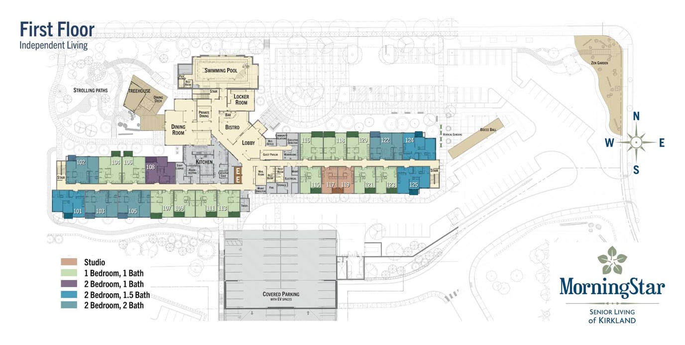 Architectural floor plan of the first floor layout