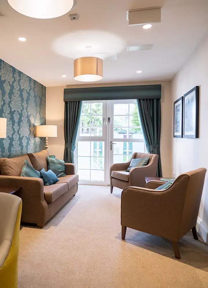 Cozy interior seating area with a view