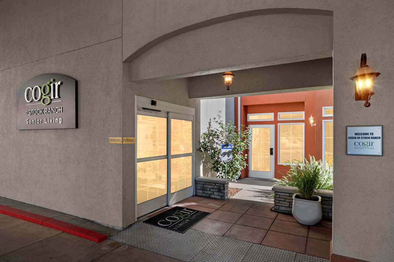 Entrance signage for Cogir of Stock Ranch