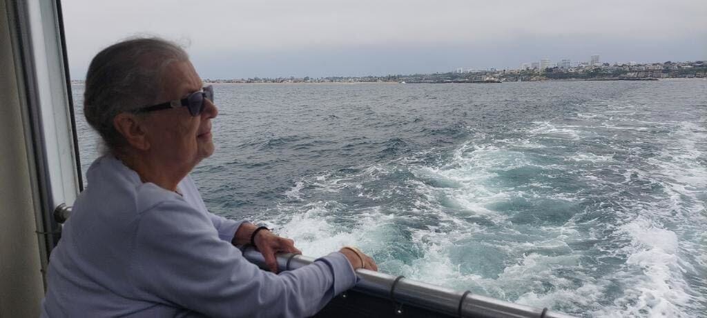 Resident enjoying the view on a boat ride