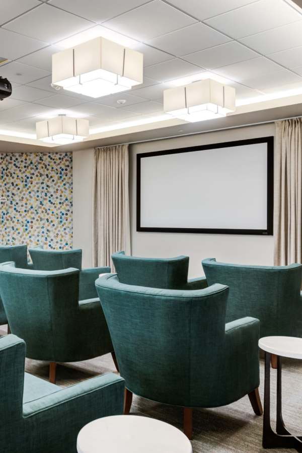 Cozy interior lounge area with comfortable seating