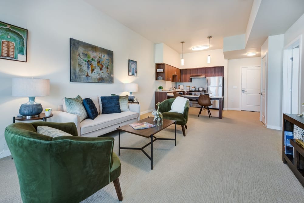 Modern interior of a cozy living space in the facility